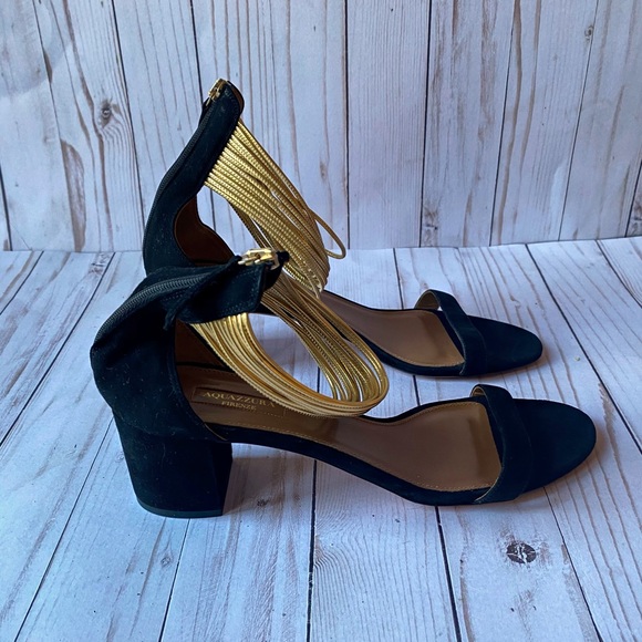 Aquazzura Shoes - Authentic Aquazzura In suede & metallic leather